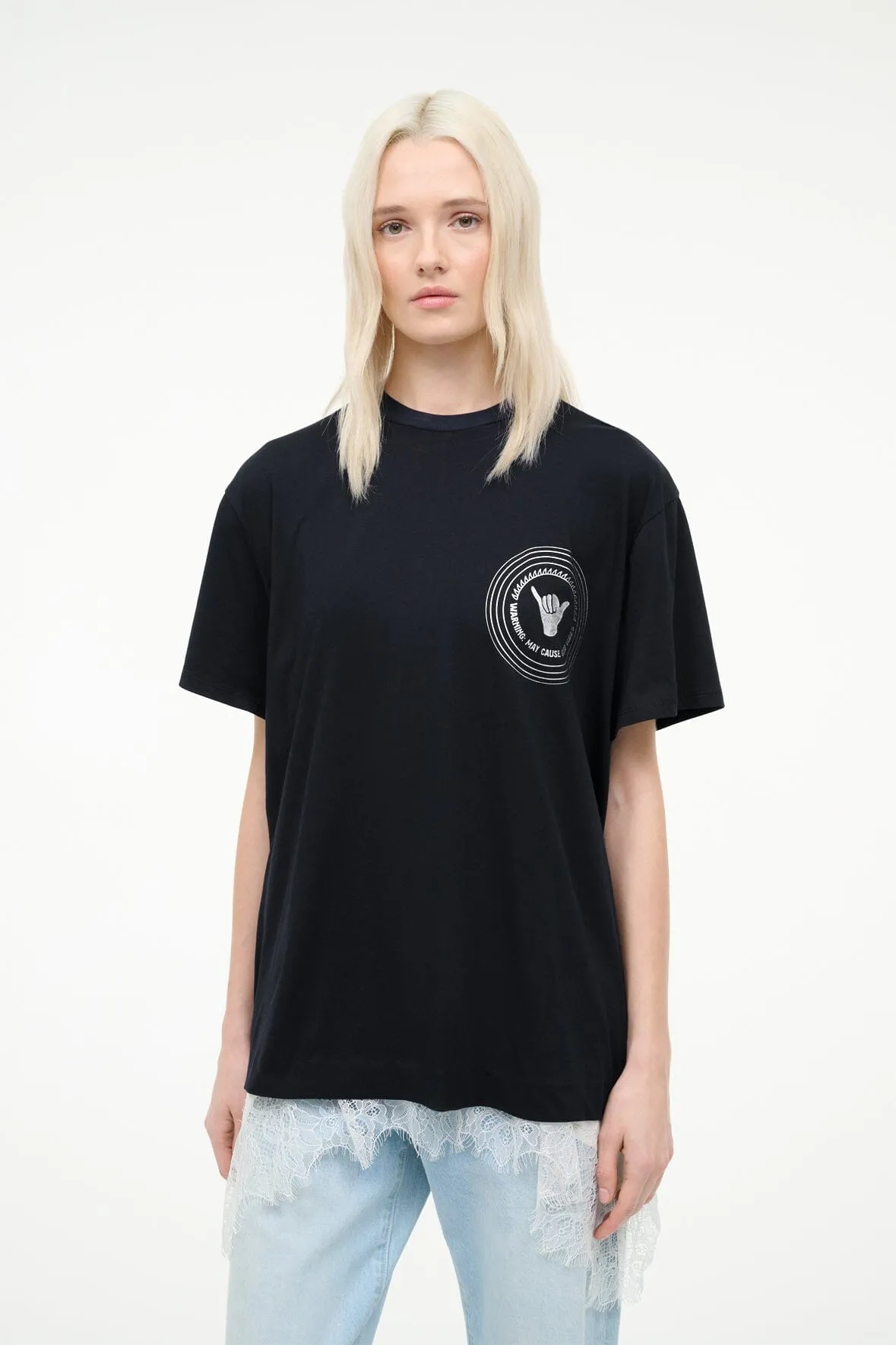 NEWPORT OVERSIZED TEE | GOOD VIBES sold by STAUD product image thumbnail 4
