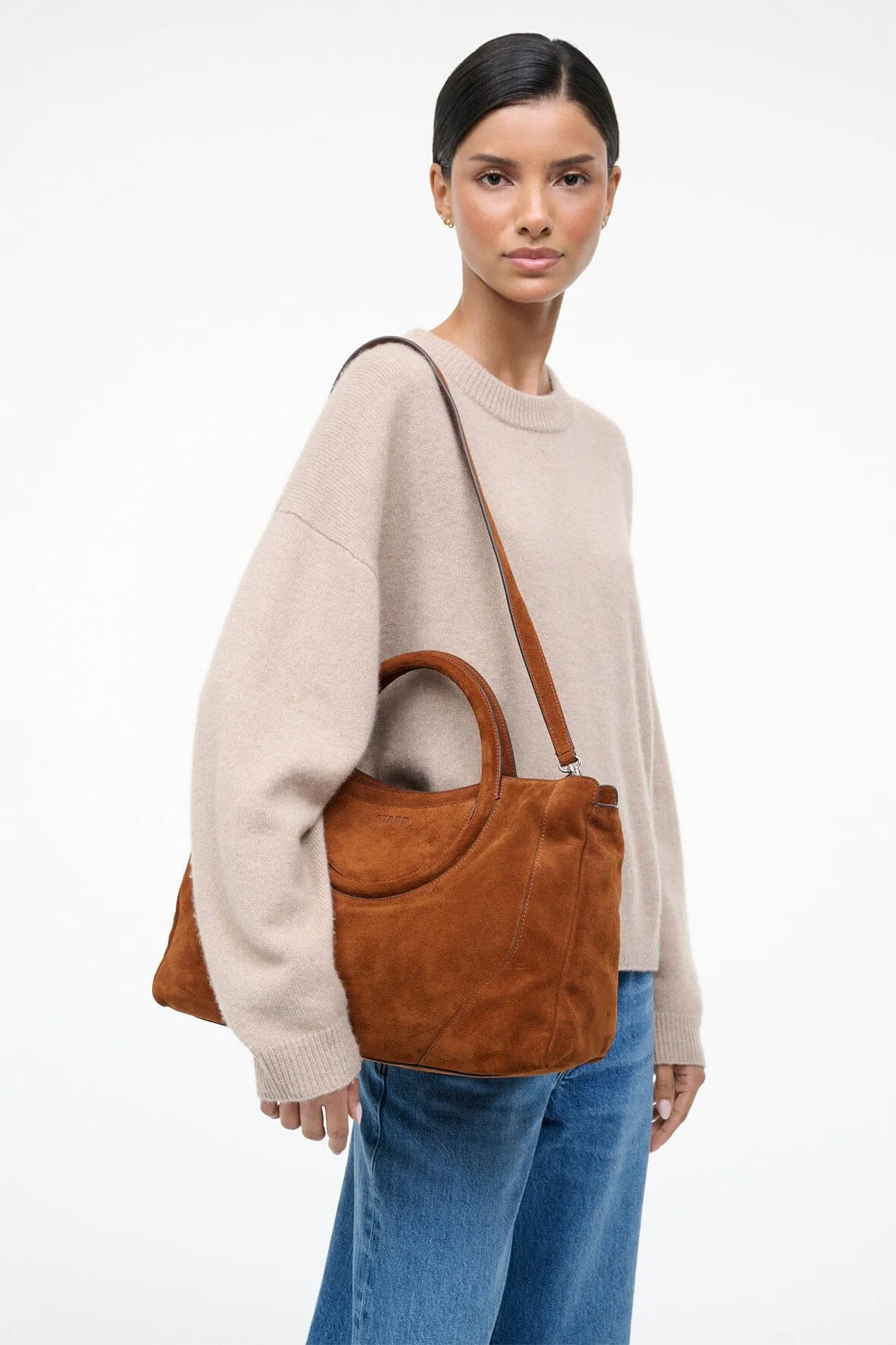 MAUDE SATCHEL | TABAC SUEDE sold by STAUD product image thumbnail 4