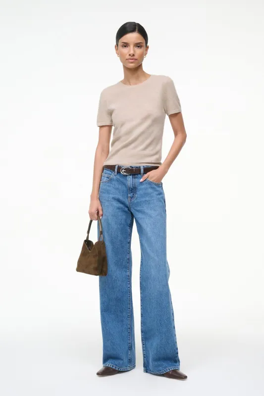 EASY CASHMERE TEE | STONE made by STAUD