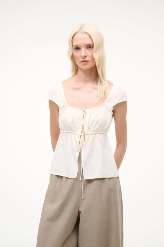 POMONA TOP | IVORY sold by STAUD