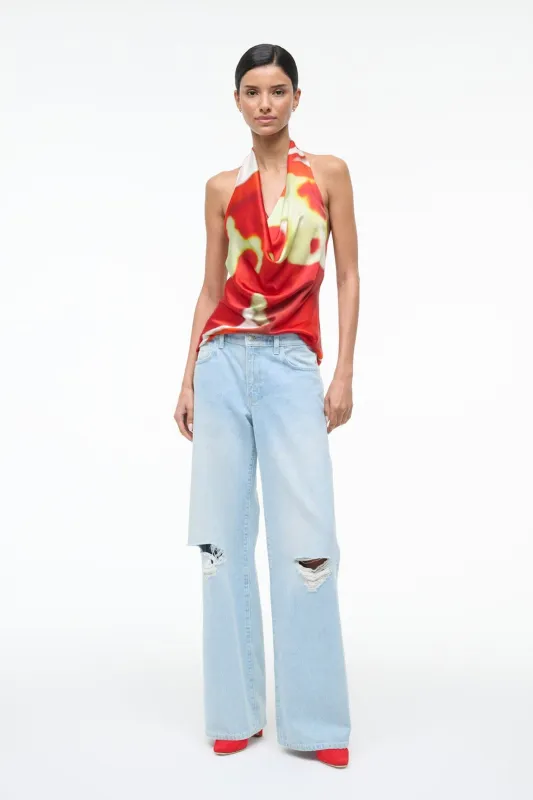 LIORA SILK TOP | RED ZONE sold by STAUD