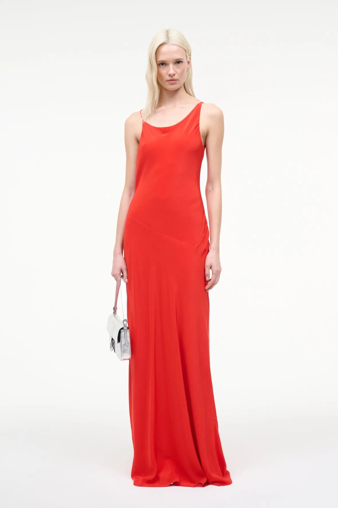 TOLUCA SILK DRESS | RED ROSE sold by STAUD product image thumbnail 5