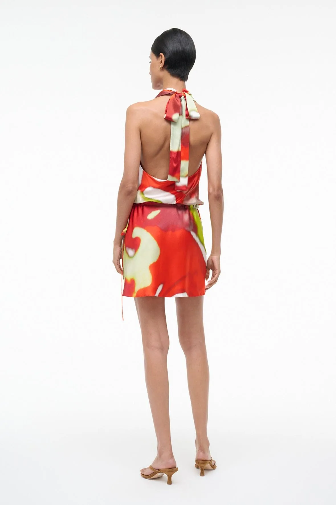 LIORA SILK DRESS | RED ZONE sold by STAUD product image thumbnail 3