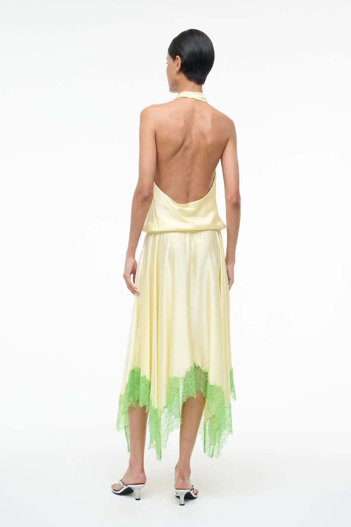 ELIRA SILK DRESS | KEY LIME SPROUT sold by STAUD product image thumbnail 2