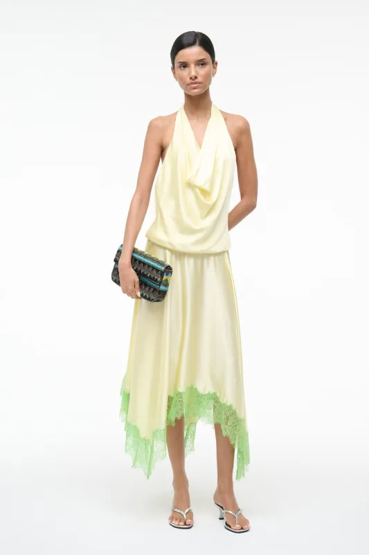 ELIRA SILK DRESS | KEY LIME SPROUT sold by STAUD