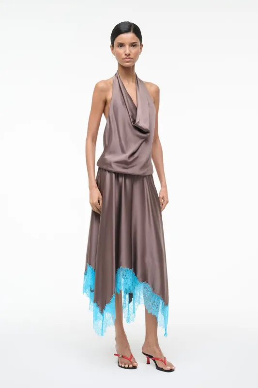 ELIRA SILK DRESS | MINK POOL made by STAUD