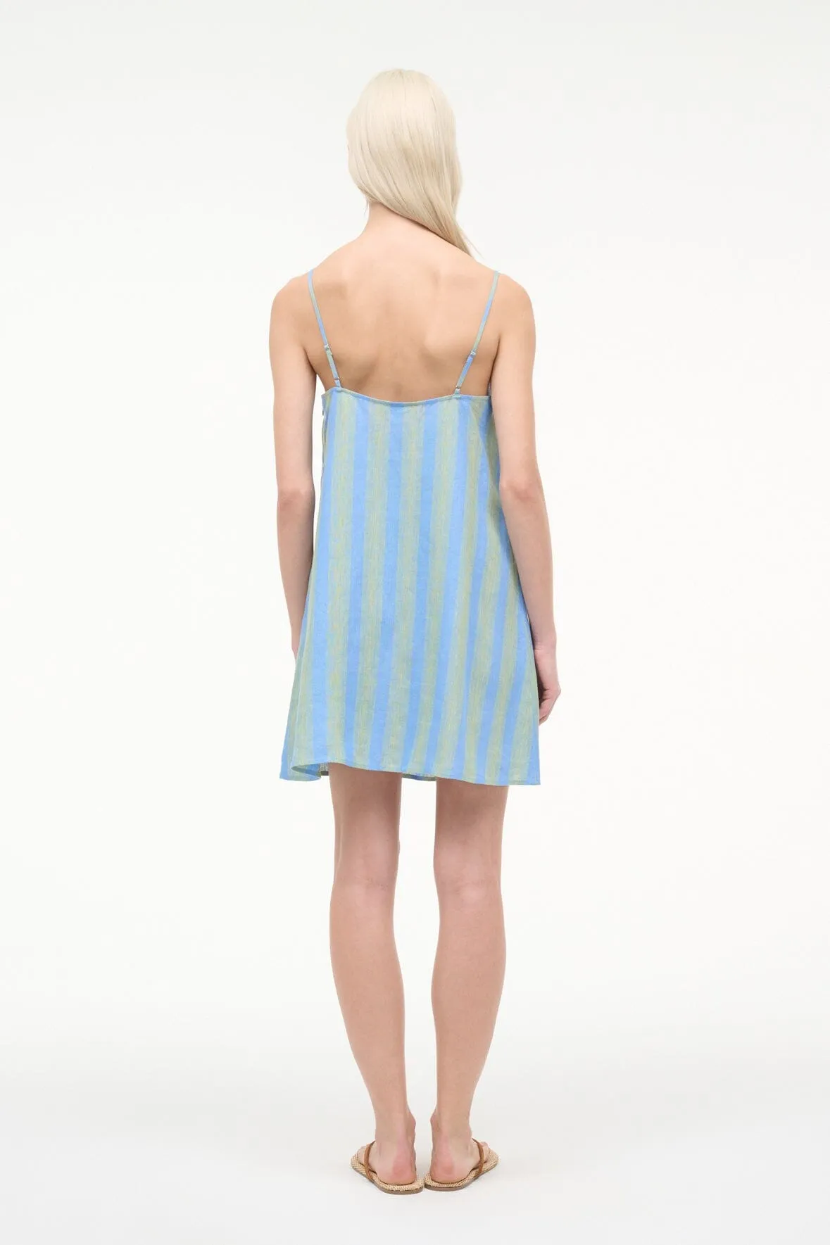 LAURA LINEN MINI DRESS | SEAPORT STRIPE sold by STAUD product image thumbnail 3