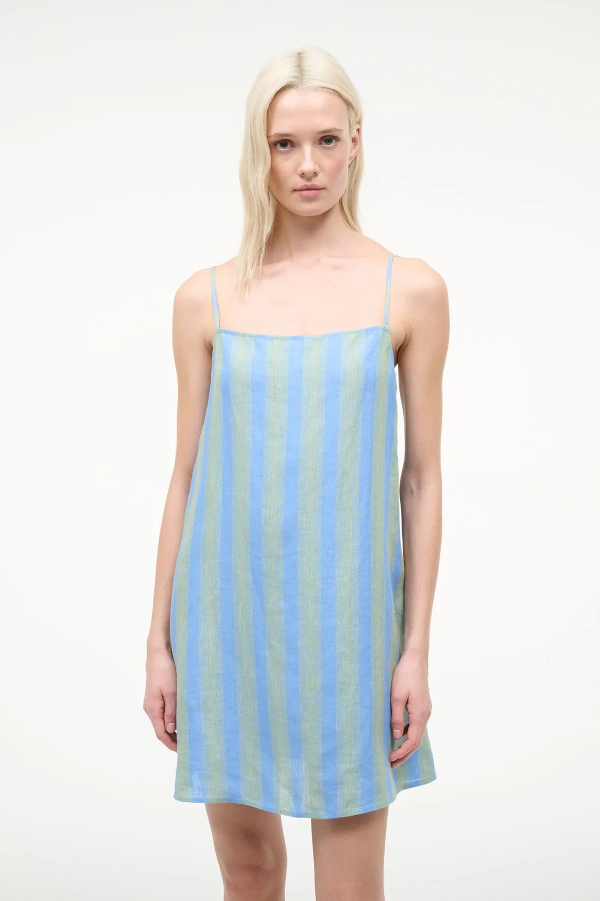 LAURA LINEN MINI DRESS | SEAPORT STRIPE sold by STAUD product image thumbnail 4