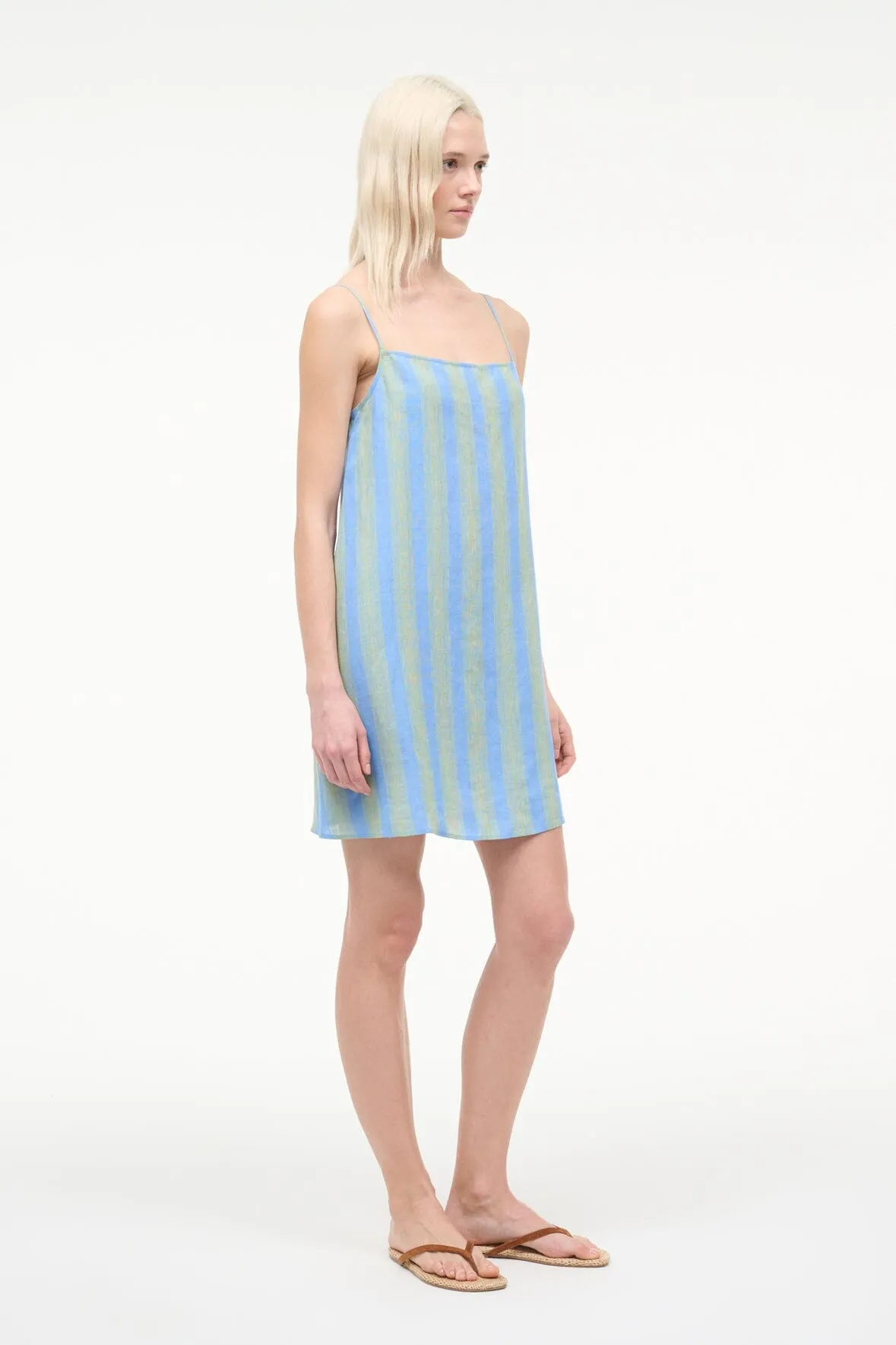 LAURA LINEN MINI DRESS | SEAPORT STRIPE sold by STAUD product image thumbnail 2
