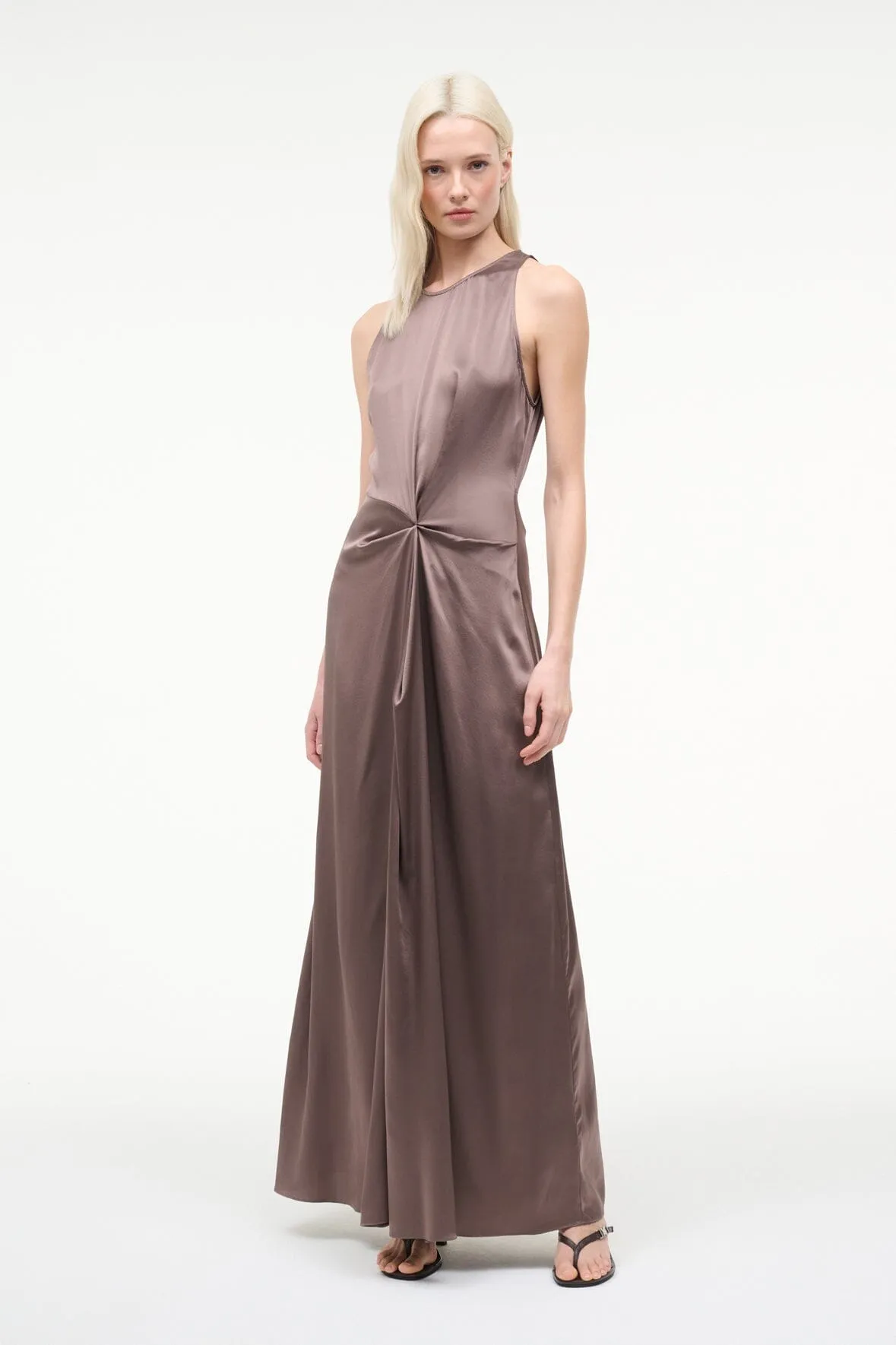 JAELYN SILK DRESS | MINK sold by STAUD