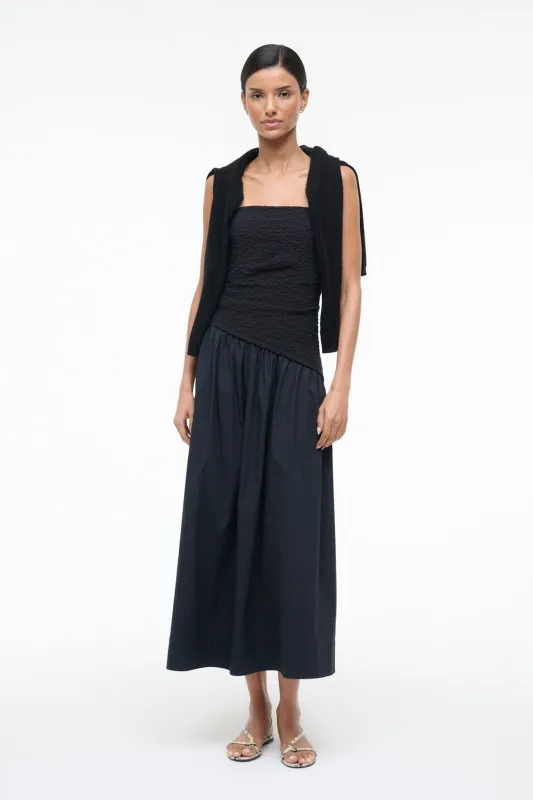 NIA DRESS | BLACK sold by STAUD