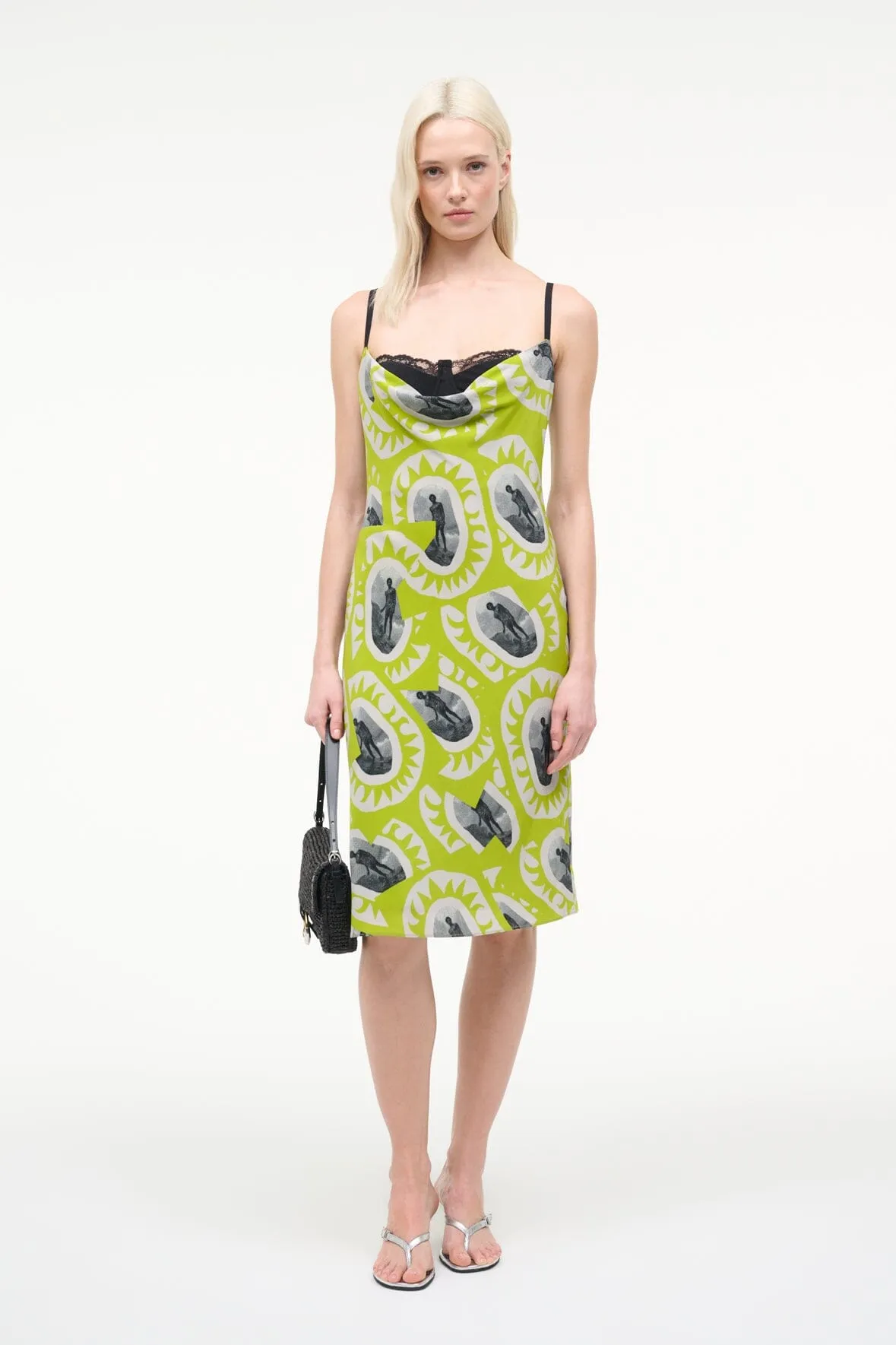 EVANGELINE DRESS | PADDLE OUT CHARTREUSE sold by STAUD product image thumbnail 5