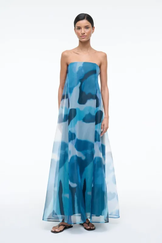 ALLYSON DRESS | BLUE HAZE sold by STAUD