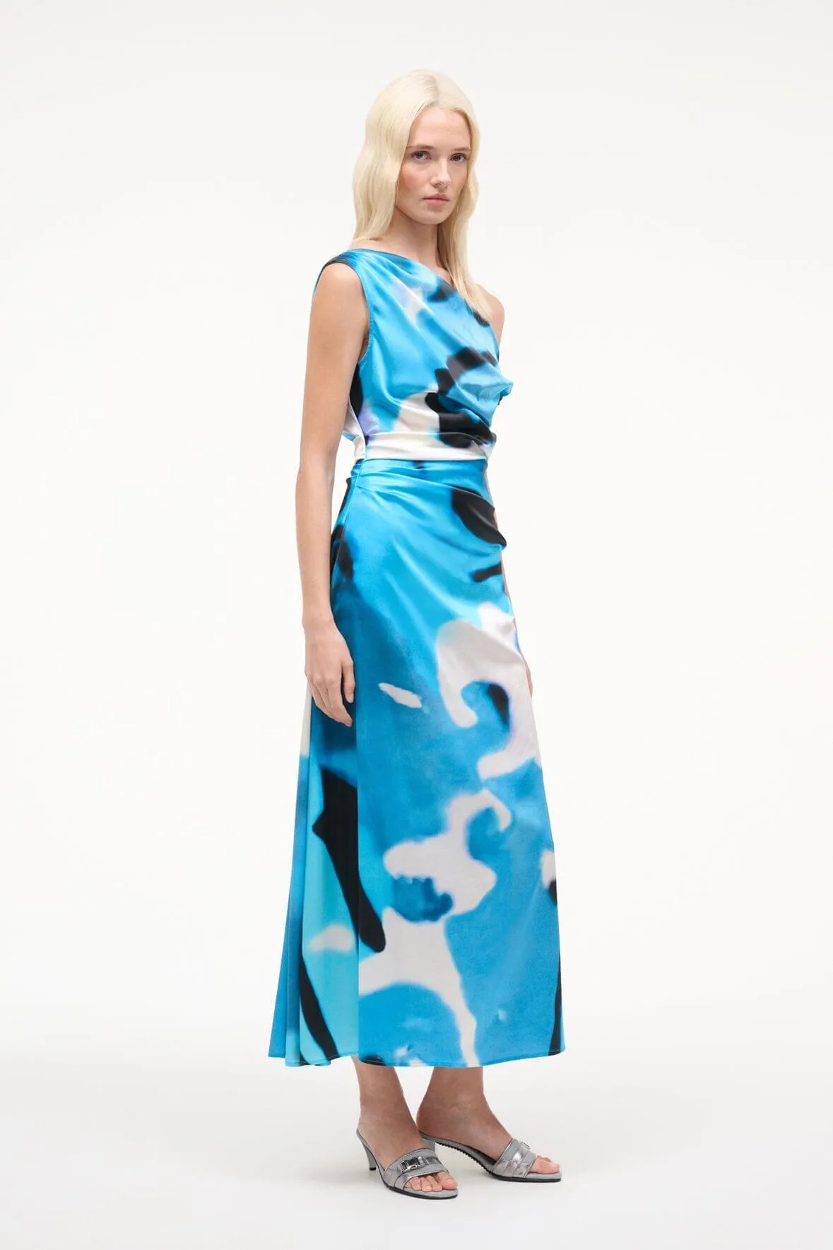 PHARE SILK DRESS | BLUE HAZE sold by STAUD product image thumbnail 2