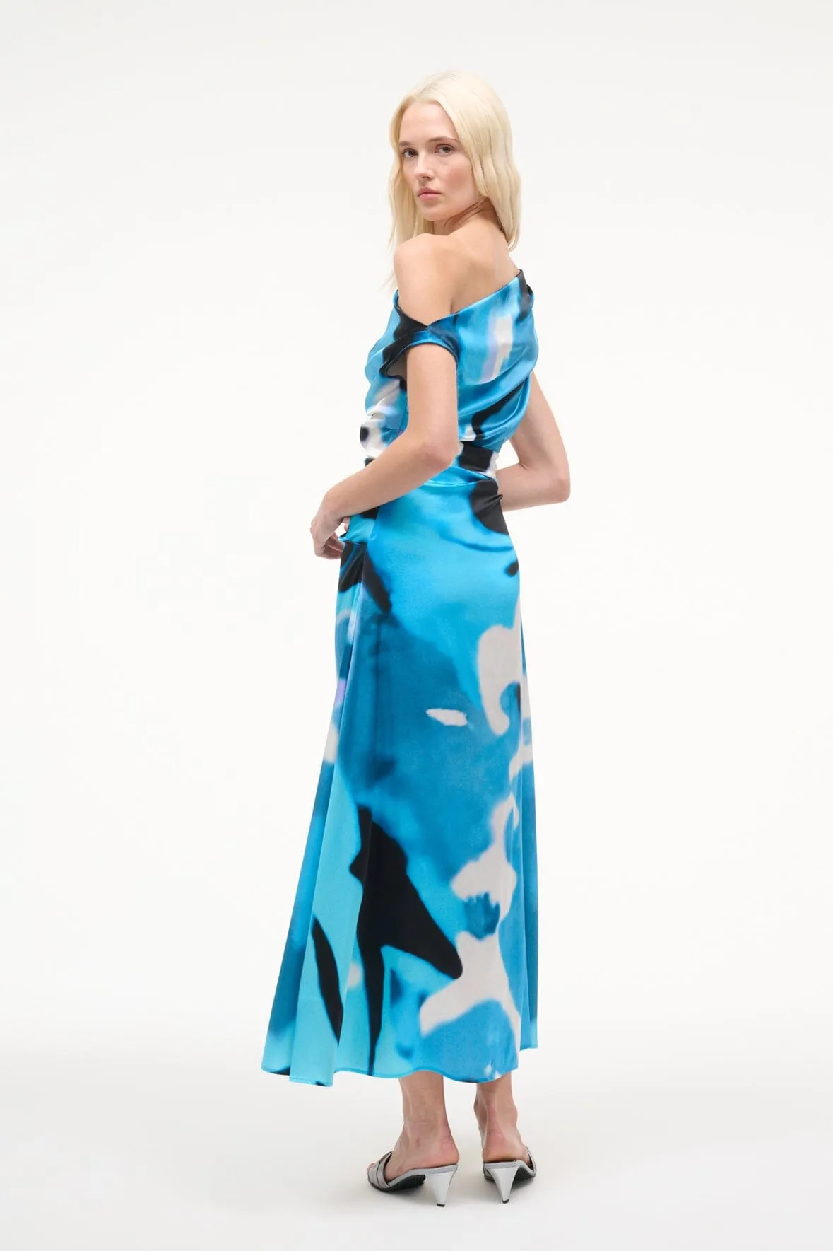 PHARE SILK DRESS | BLUE HAZE sold by STAUD product image thumbnail 3