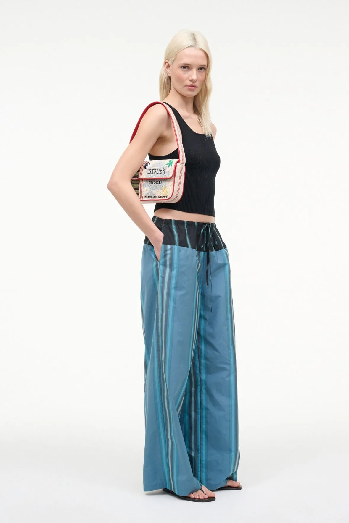 MATEO PANT | MARINA STRIPE MULTI sold by STAUD product image thumbnail 3