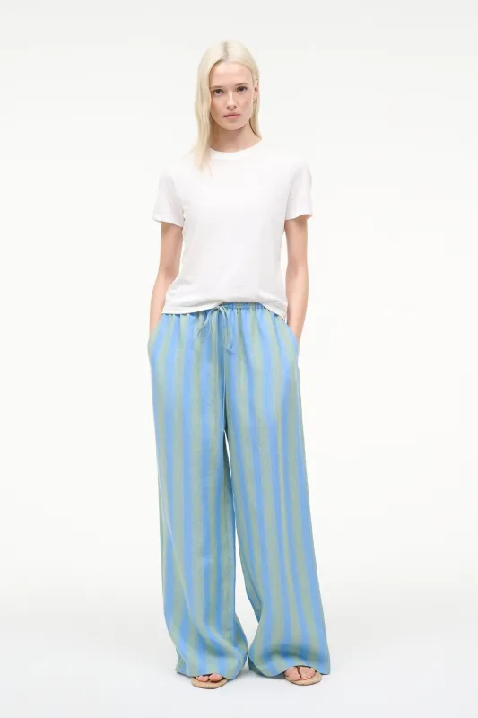 MATEO LINEN PANT | SEAPORT STRIPE sold by STAUD
