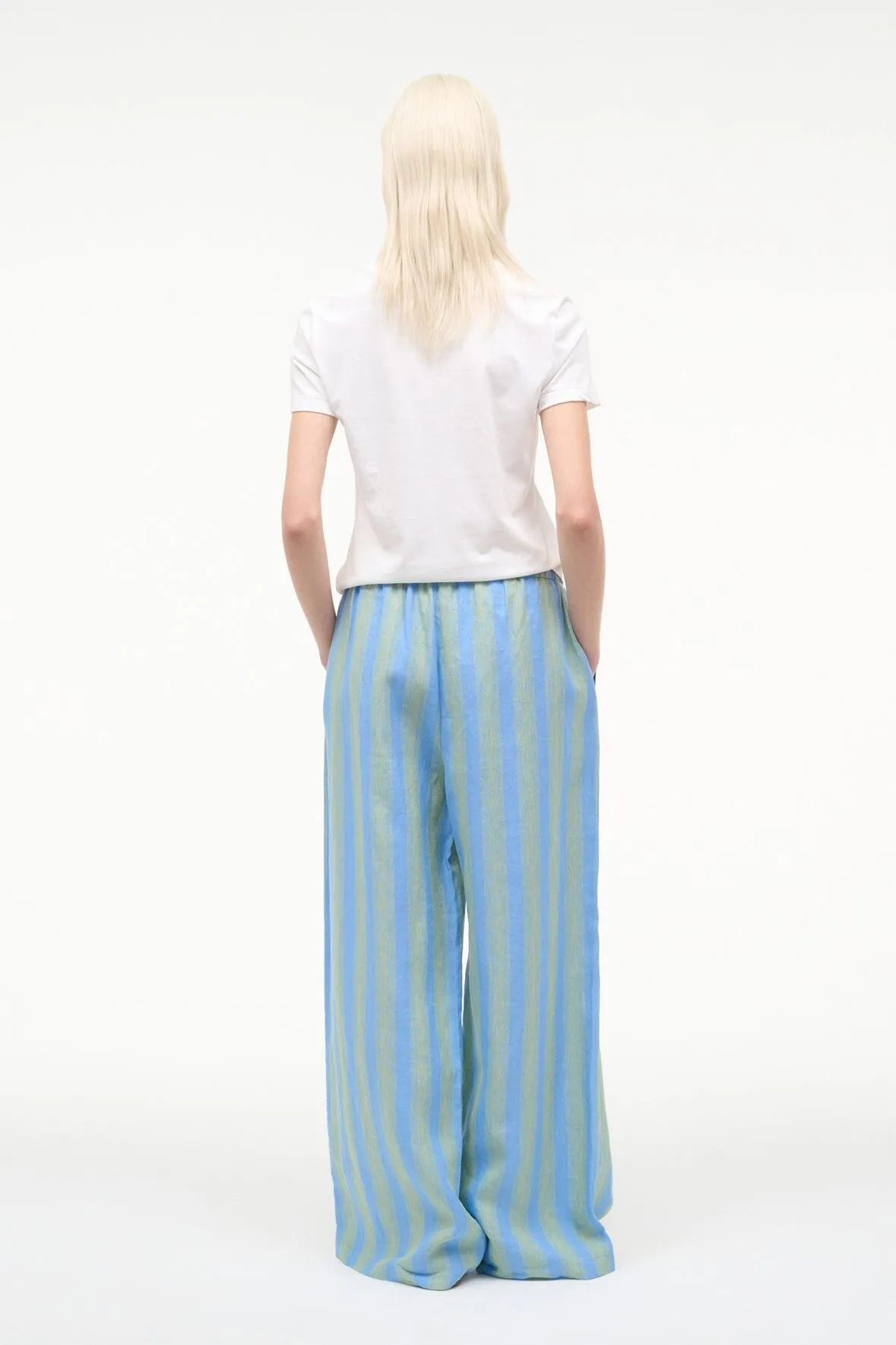 MATEO LINEN PANT | SEAPORT STRIPE sold by STAUD product image thumbnail 3