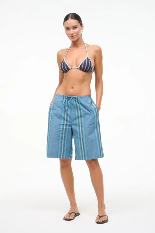 LIDO TRIANGLE BIKINI TOP | REDONDO STRIPE sold by STAUD
