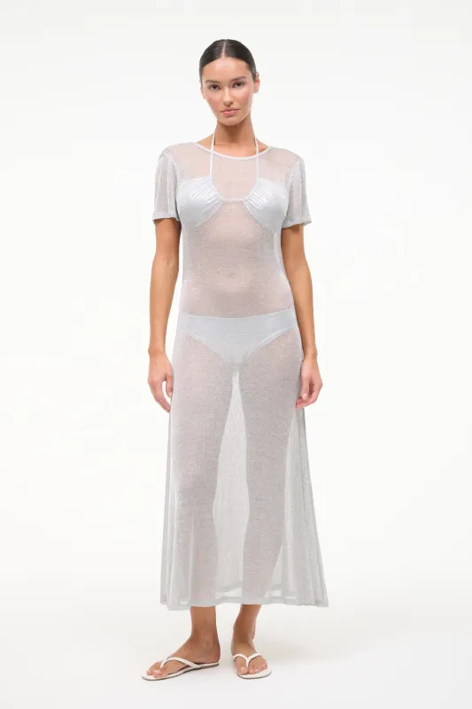ZINC DRESS | SILVER made by STAUD