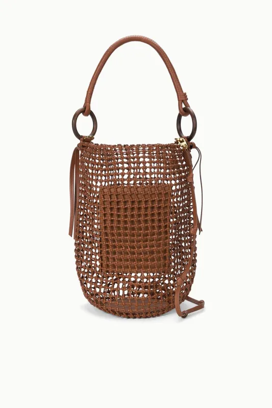 DEL MAR BUCKET BAG | TAN WOVEN sold by STAUD