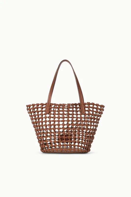 CARO BUCKET BAG | TAN WOVEN sold by STAUD