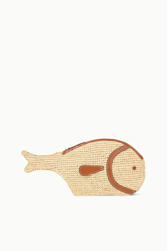 PESCE RAFFIA CLUTCH | NATURAL TAN sold by STAUD