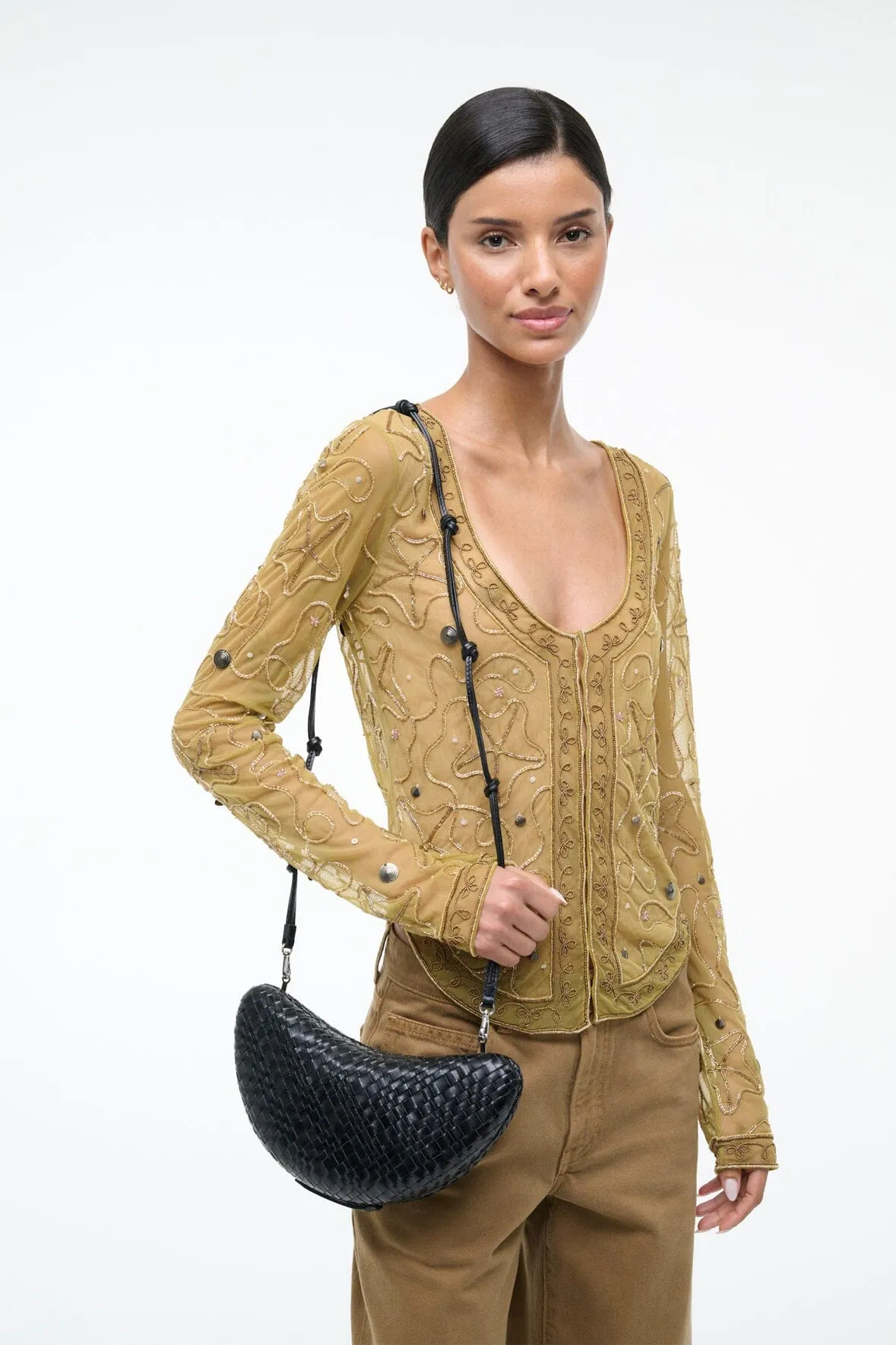 CRESCENT CLUTCH | BLACK sold by STAUD product image thumbnail 4