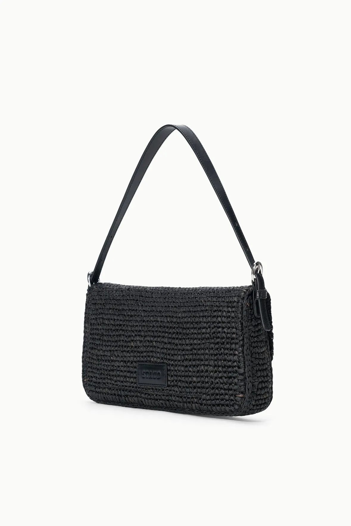 HARLOW RAFFIA BAG | BLACK RAFFIA sold by STAUD product image thumbnail 3