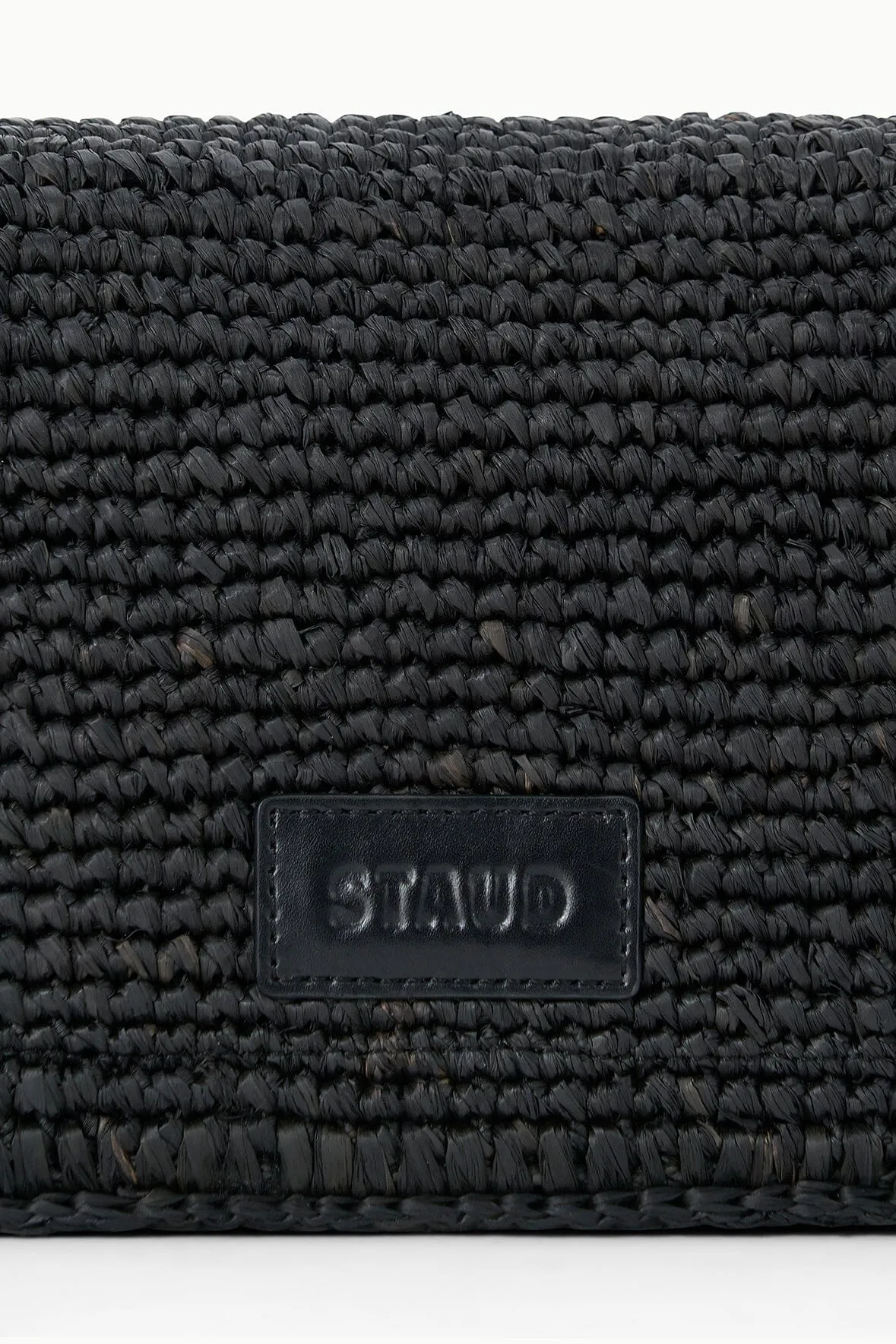 HARLOW RAFFIA BAG | BLACK RAFFIA sold by STAUD product image thumbnail 5