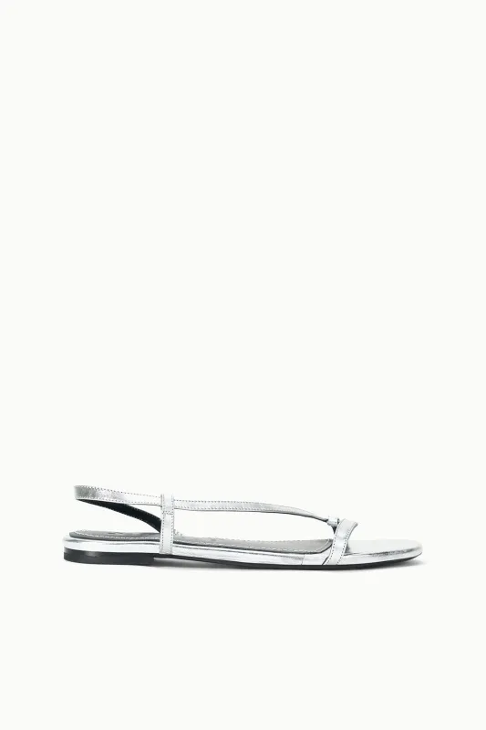 LOUDEN SANDAL | SILVER made by STAUD