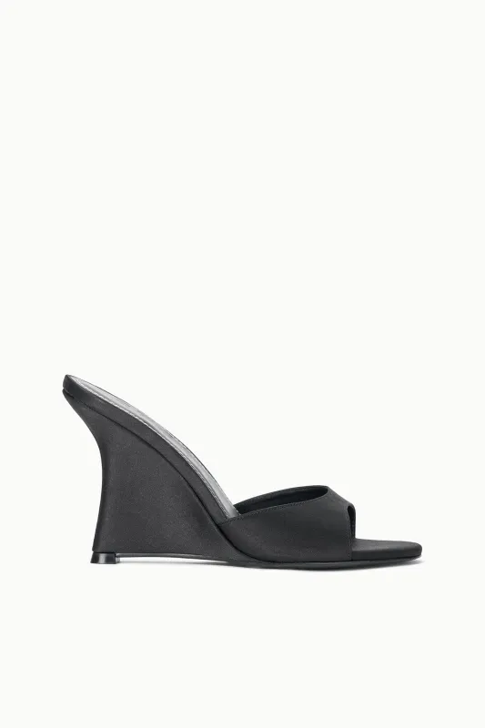 BRIGITTE HIGH WEDGE | BLACK sold by STAUD