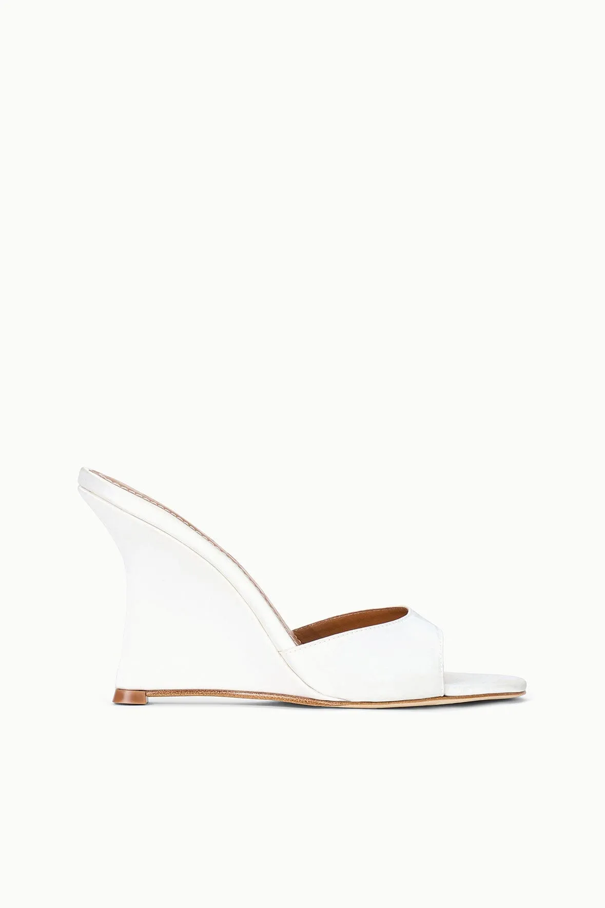 BRIGITTE HIGH WEDGE | IVORY sold by STAUD