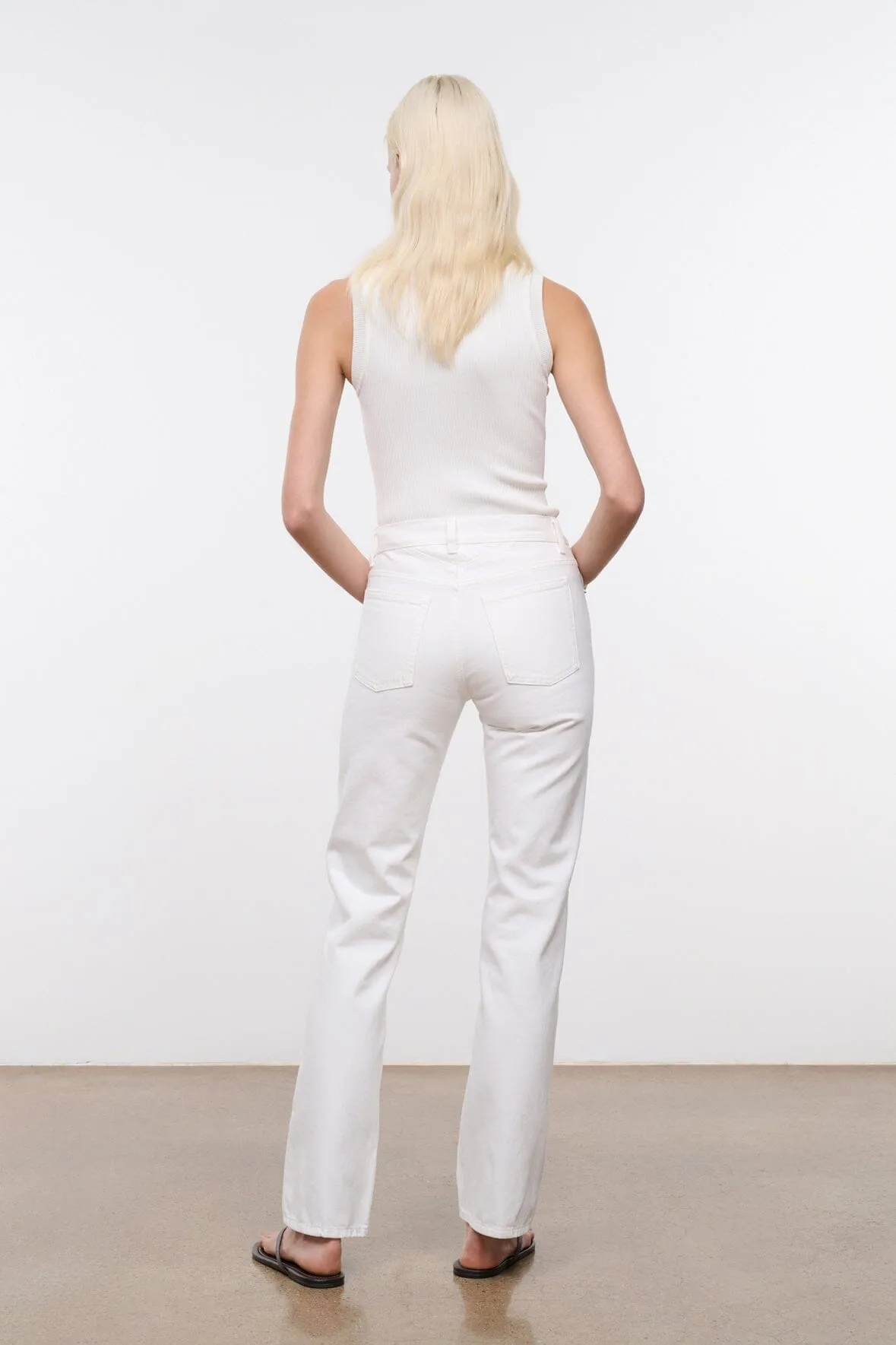 TEDDY STRAIGHT JEAN | WHITE sold by STAUD product image thumbnail 3