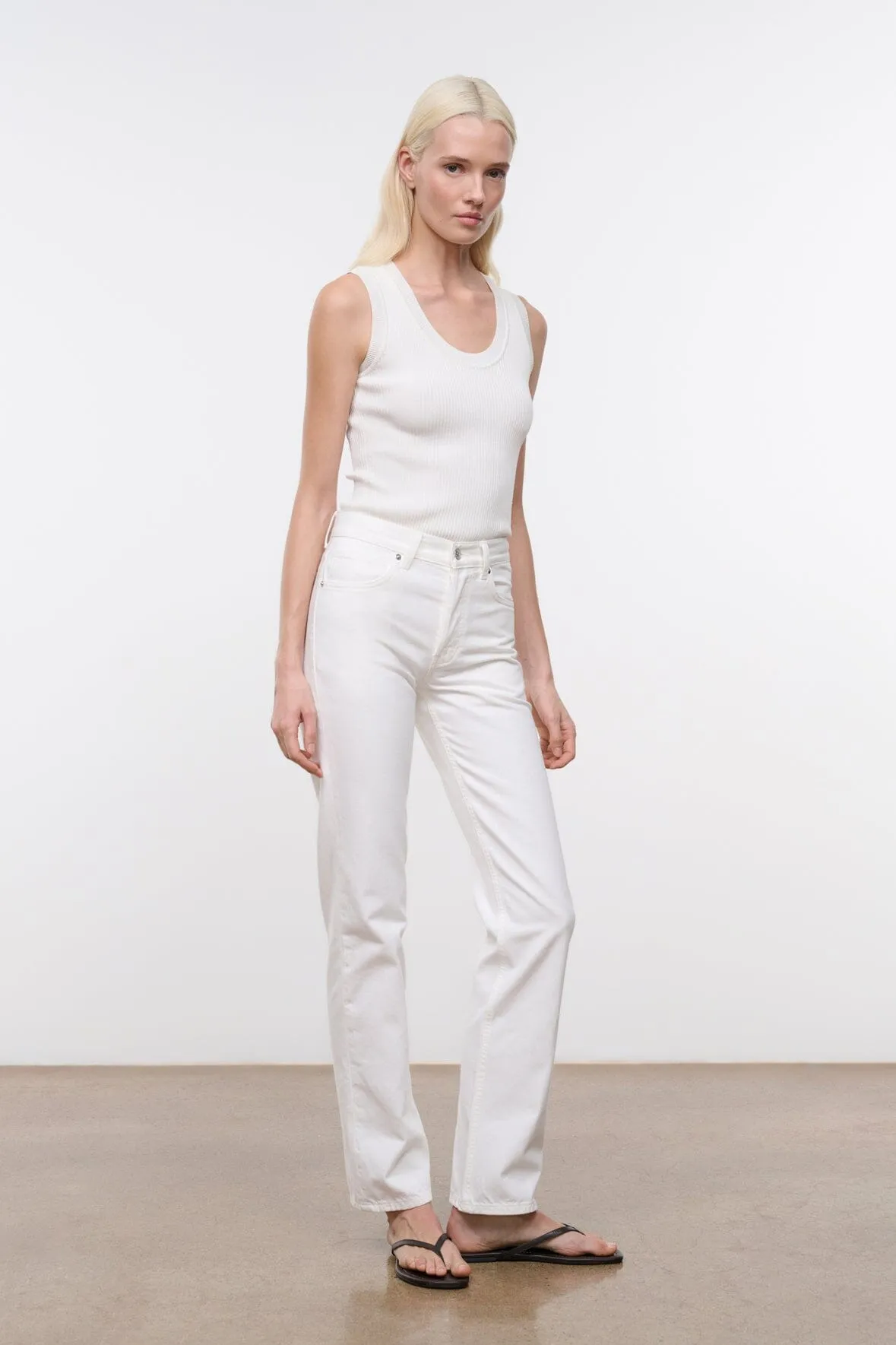 TEDDY STRAIGHT JEAN | WHITE sold by STAUD product image thumbnail 2