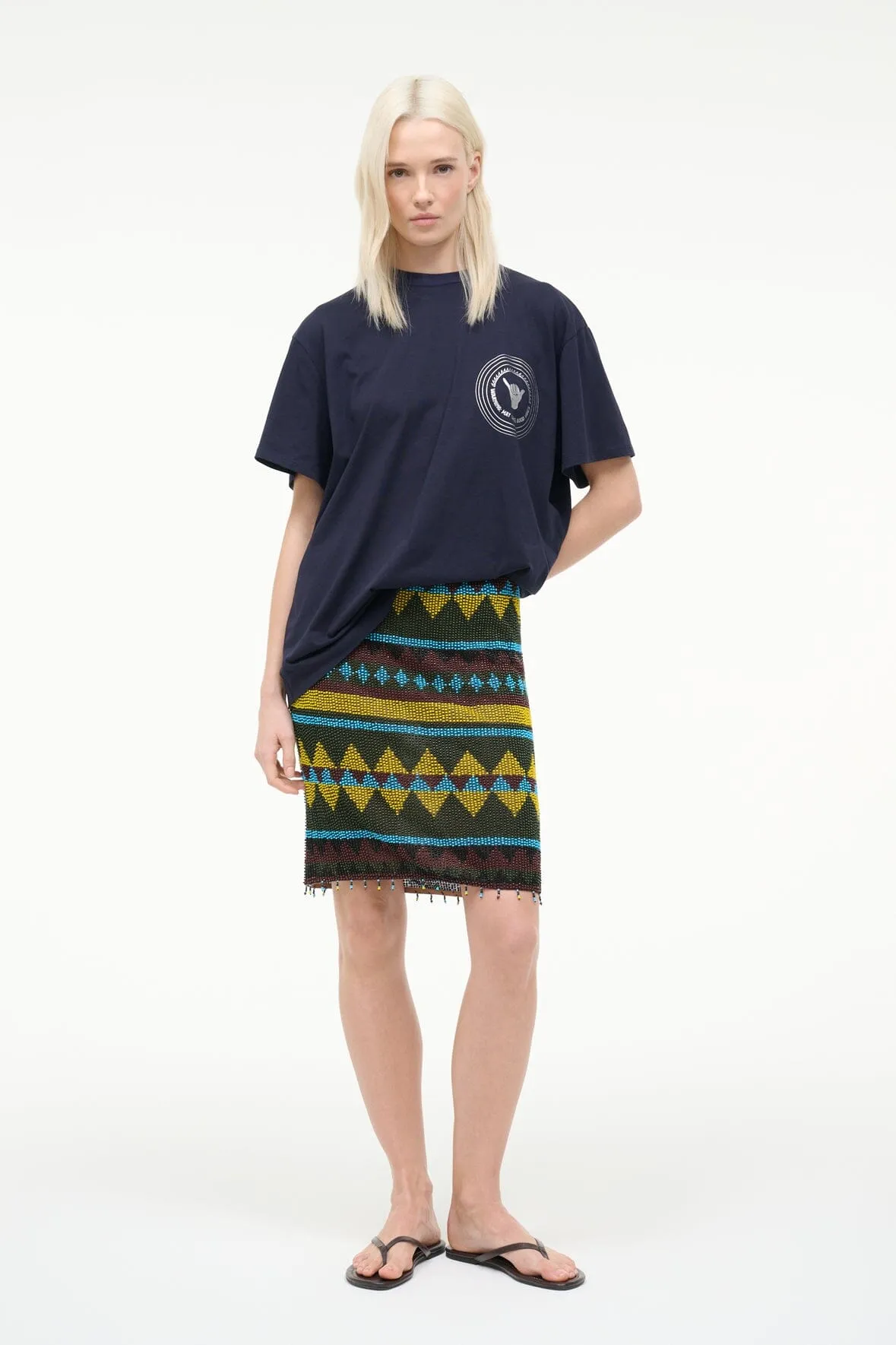 EMMY SKIRT | HAPPY SACK BEADING sold by STAUD