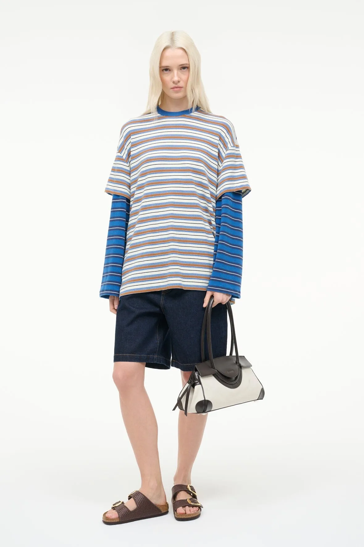 WILLIAM TEE | MOJAVE STRIPE ECHO STRIPE sold by STAUD