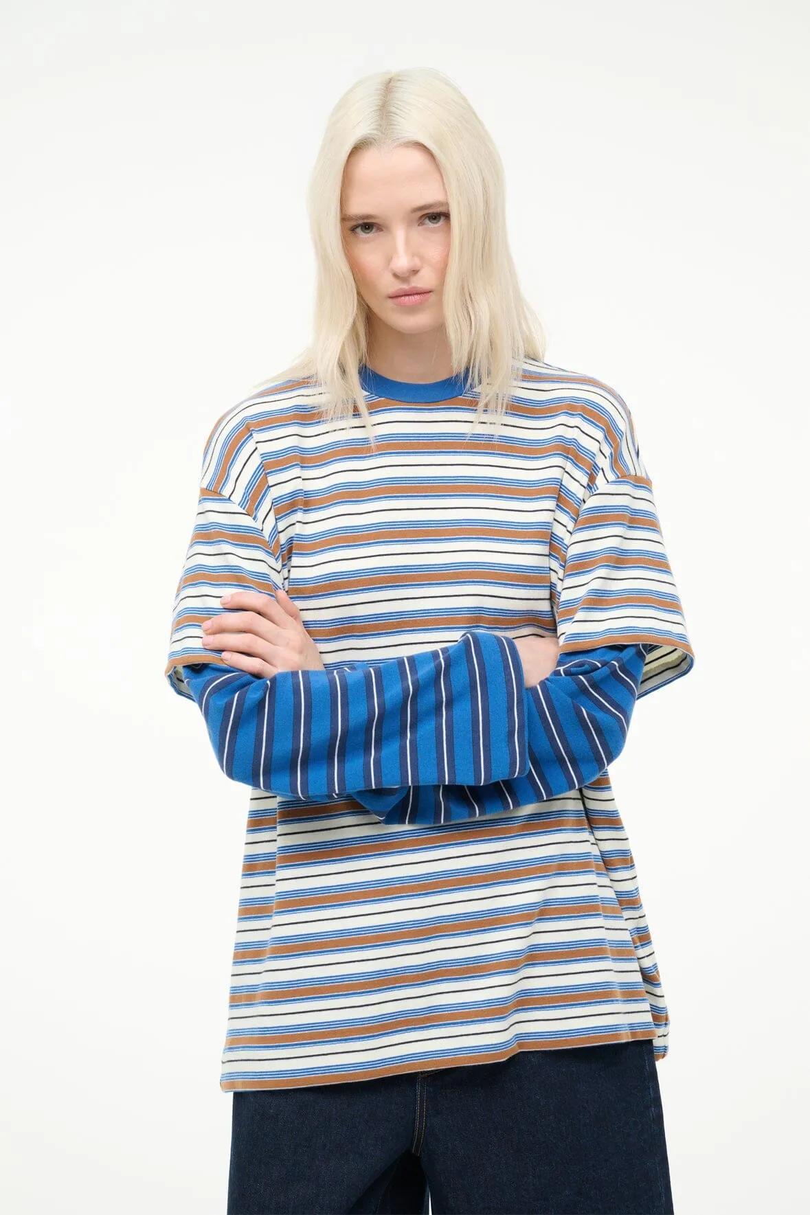 WILLIAM TEE | MOJAVE STRIPE ECHO STRIPE sold by STAUD product image thumbnail 4