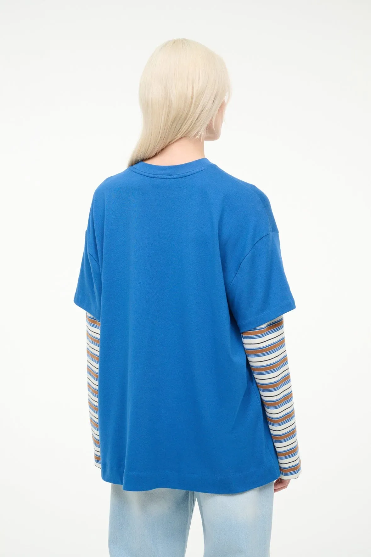 WILLIAM TEE | BLUE MOJAVE STRIPE sold by STAUD product image thumbnail 3