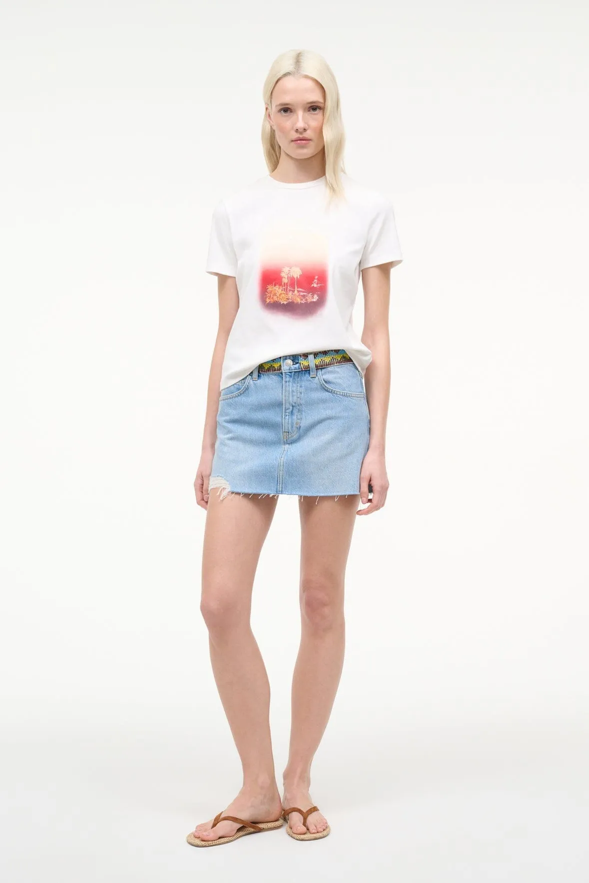 CREW NECK T SHIRT | CALIFORNIA SUNSET sold by STAUD product image thumbnail 2