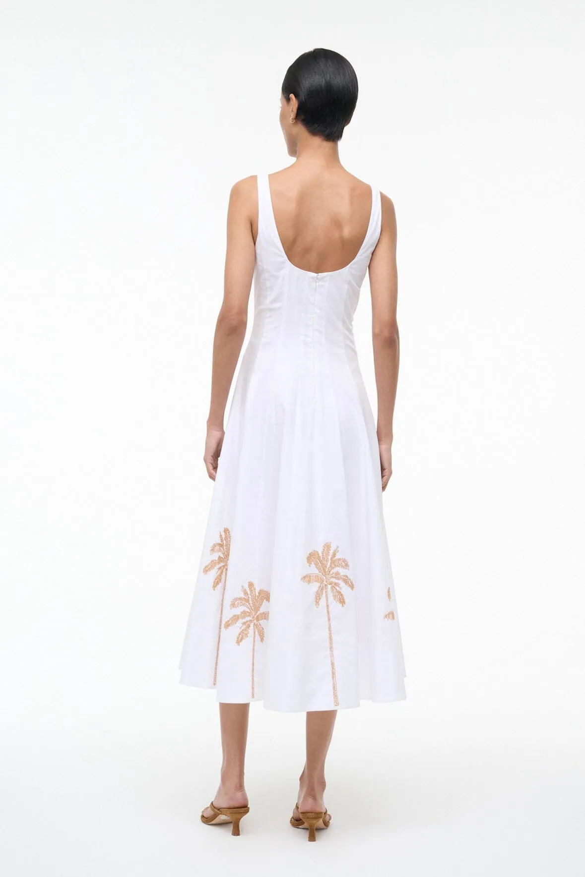 WELLS DRESS | PALM EMBROIDERY sold by STAUD product image thumbnail 5