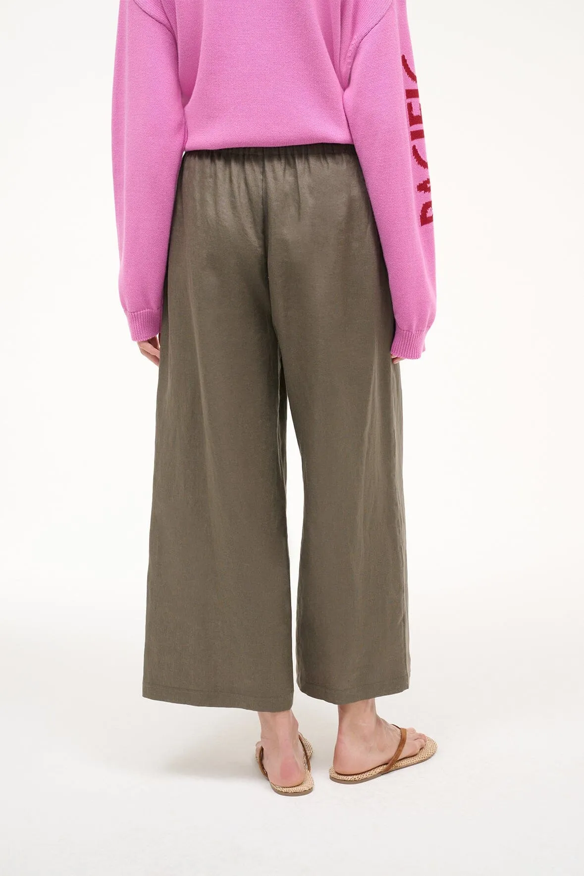 MATEO CROPPED LINEN PANT | THYME sold by STAUD product image thumbnail 4