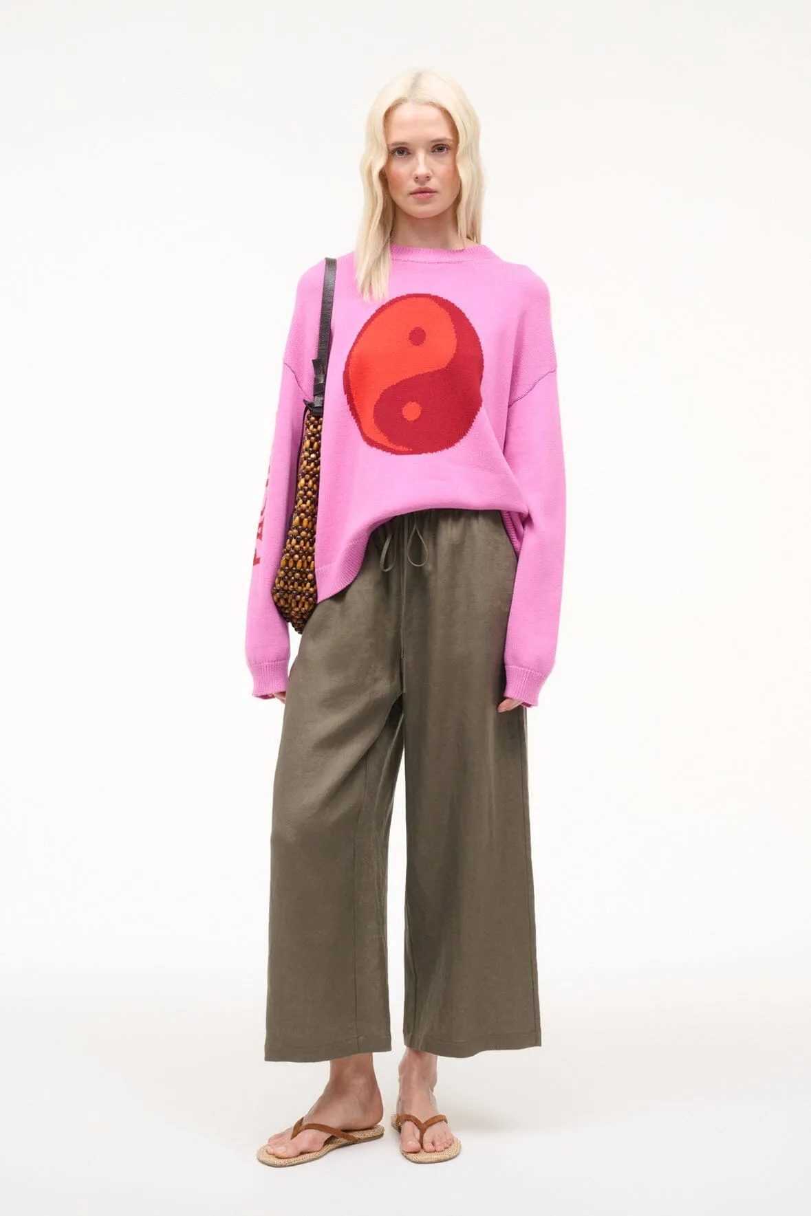 MATEO CROPPED LINEN PANT | THYME sold by STAUD