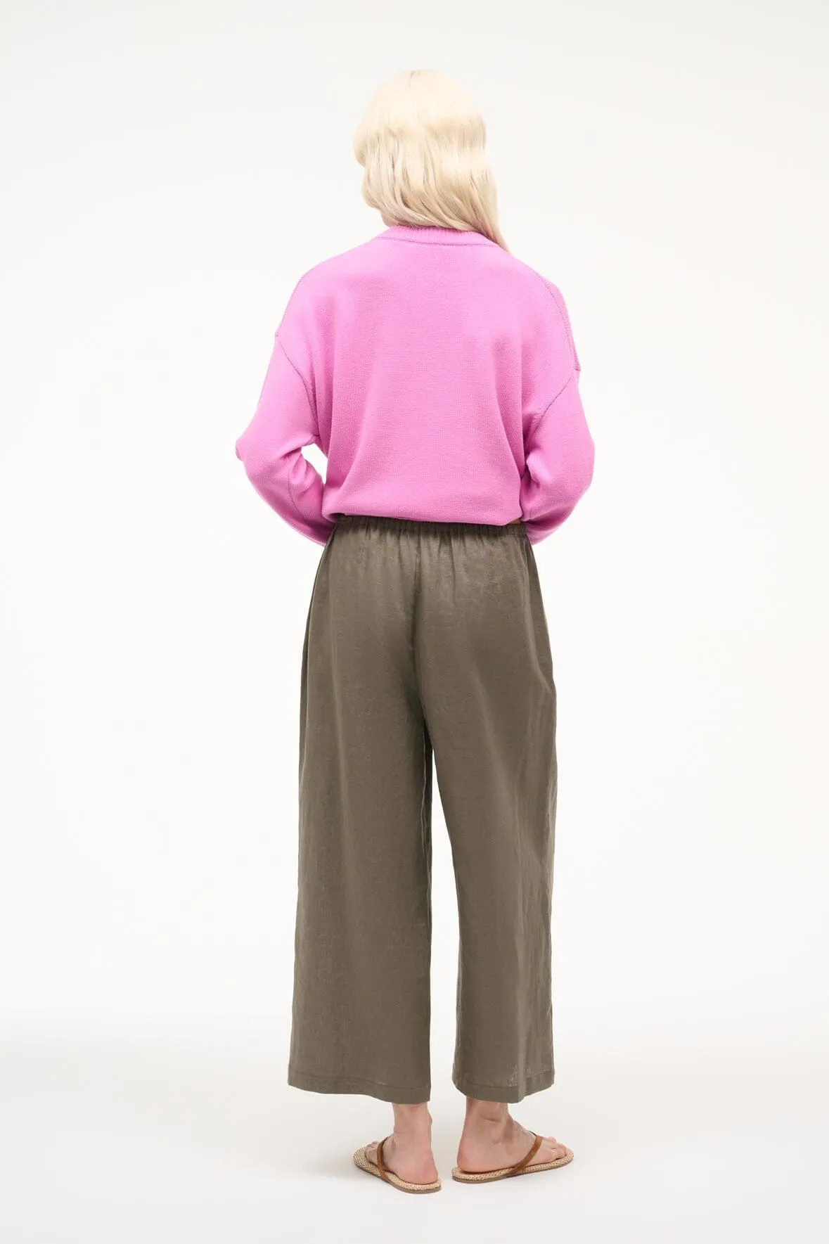 MATEO CROPPED LINEN PANT | THYME sold by STAUD product image thumbnail 5