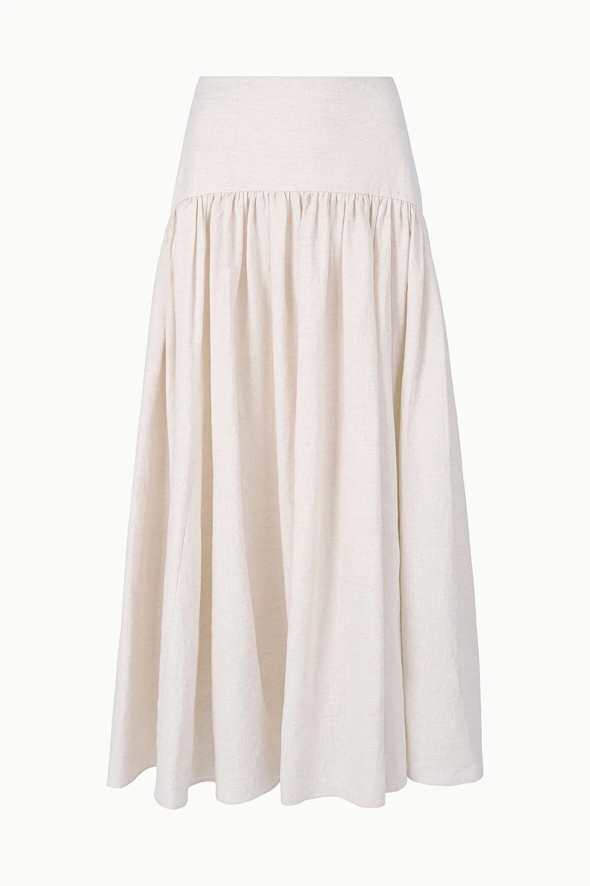 PROCIDA LINEN SKIRT | NATURAL sold by STAUD product image thumbnail 5