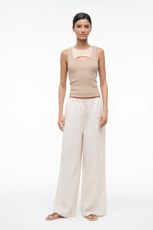 MATEO LINEN PANT | NATURAL sold by STAUD