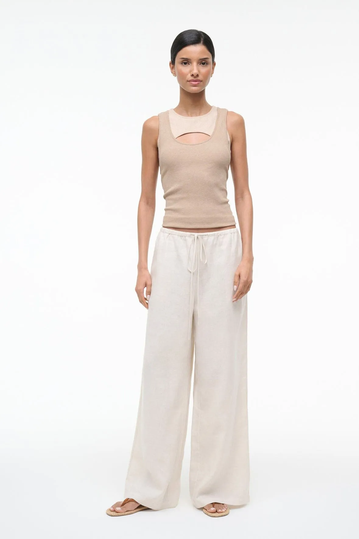 MATEO LINEN PANT | NATURAL sold by STAUD