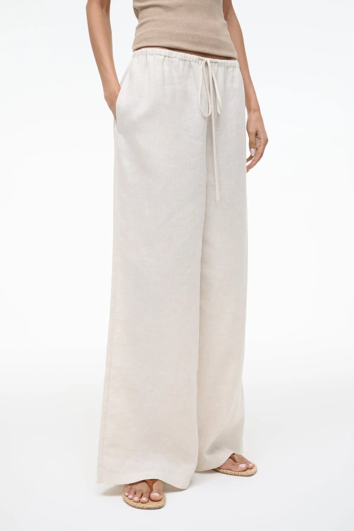 MATEO LINEN PANT | NATURAL sold by STAUD product image thumbnail 2