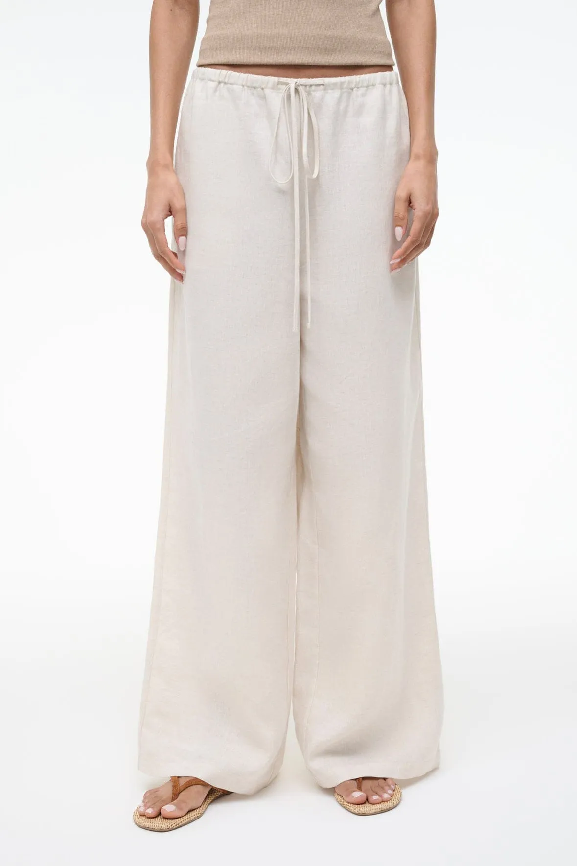 MATEO LINEN PANT | NATURAL sold by STAUD product image thumbnail 4