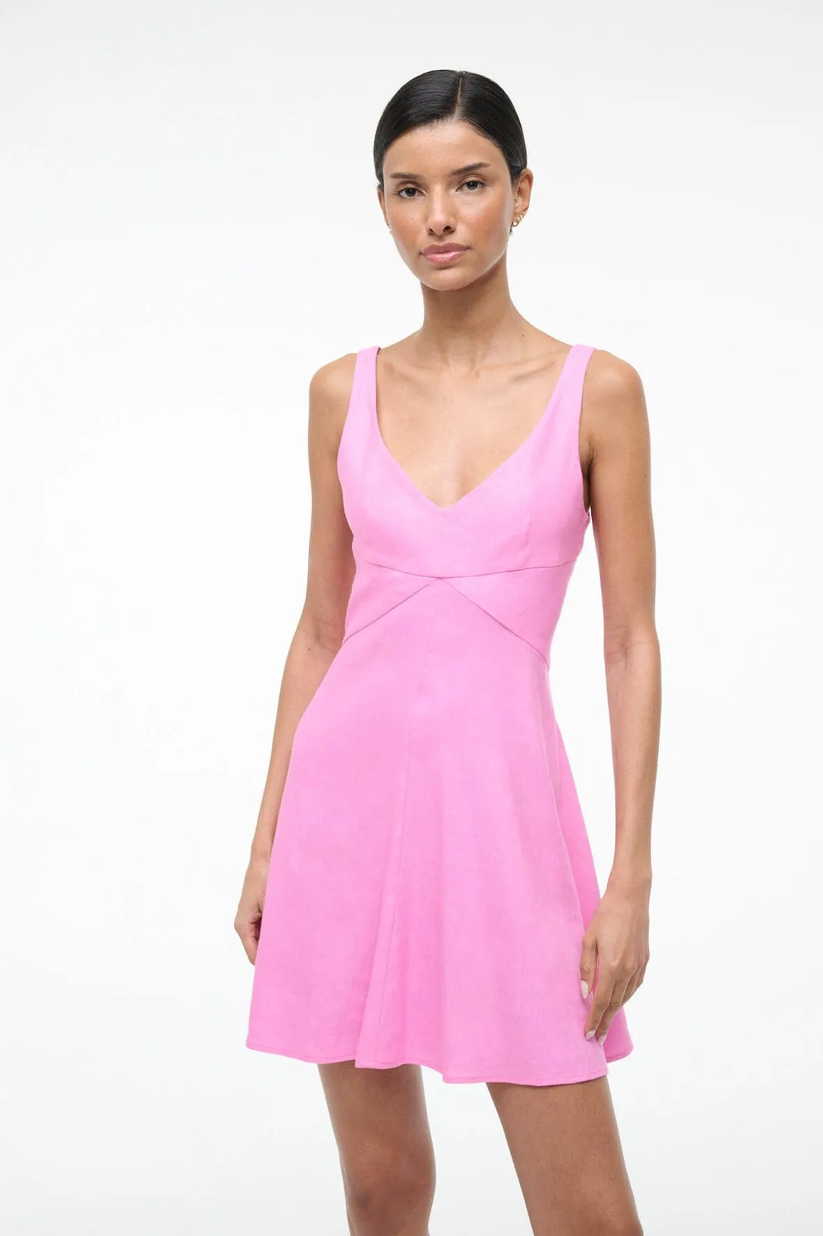 MADISON LINEN MINI DRESS | ORCHID sold by STAUD product image thumbnail 5